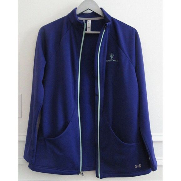 Women's Under Armour UA Cold Gear Fitted Golf Full Zip Fleece Lined Jacket L - Picture 4 of 4